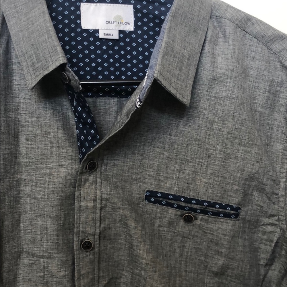 Gray button down - Picture 2 of 4